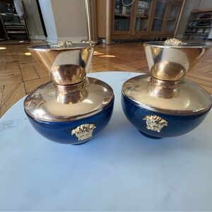 Versace Dylan Blue - 2 EMPTY 3.4 oz perfumes